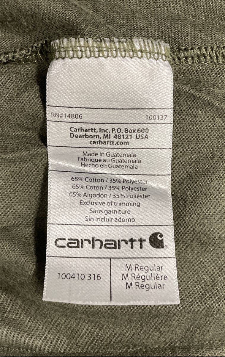Carhartt Men's Relaxed Fit Force Midweight Pocket T-Shirt Lot of 2 Green Tan M