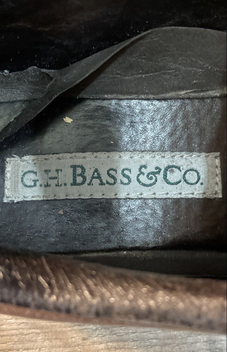 G.H. Bass Tuckerman Brown Leather Moc Toe Oxford Casual Shoes Men's Size 10.5 M