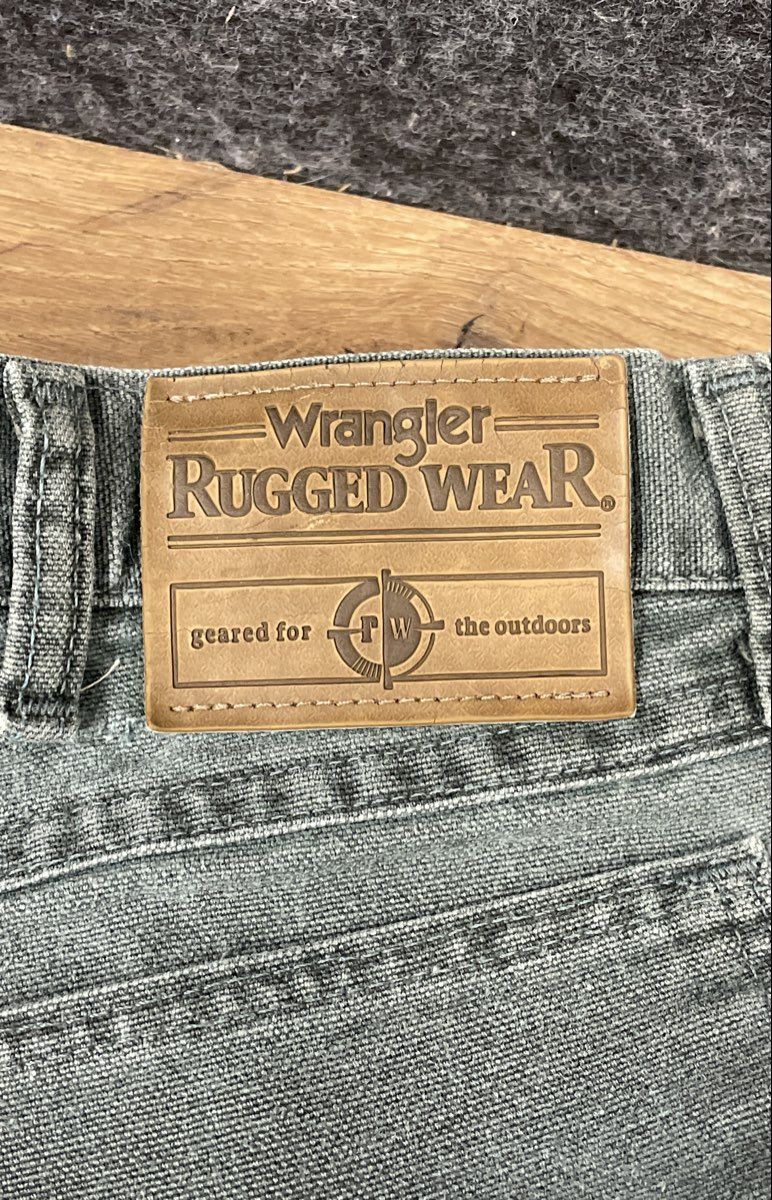 Wrangler Rugged Wear Mens Hunting Pants Green Tan Vintage 90s