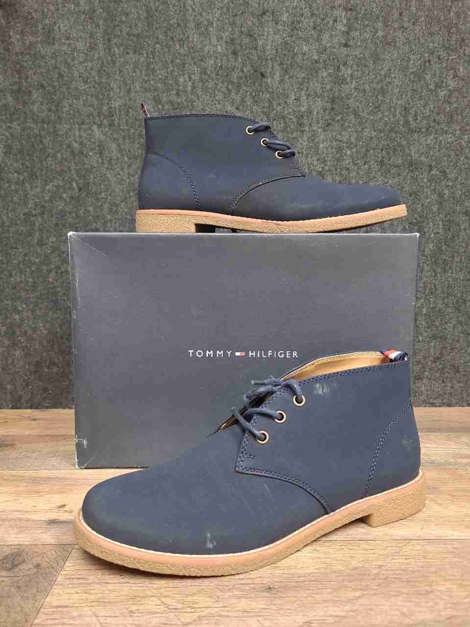 Tommy Hilfiger Benay Dark Blue Men's Chukka Desert Boots Size 7.5 M