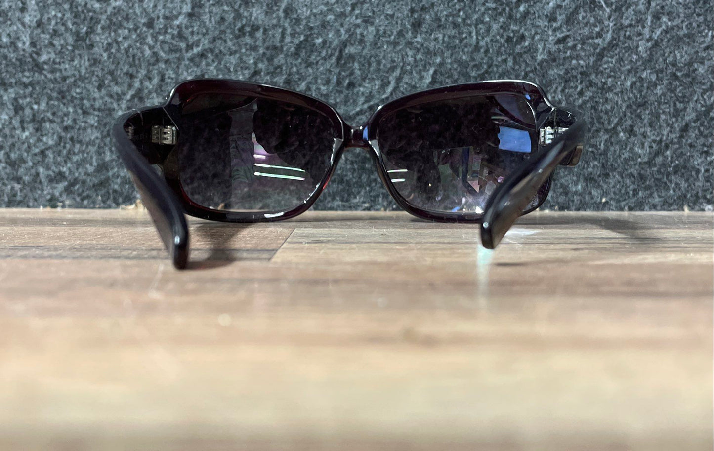 Fossil Women's Sunglasses Burgundy Oversized Rhinestone Accent