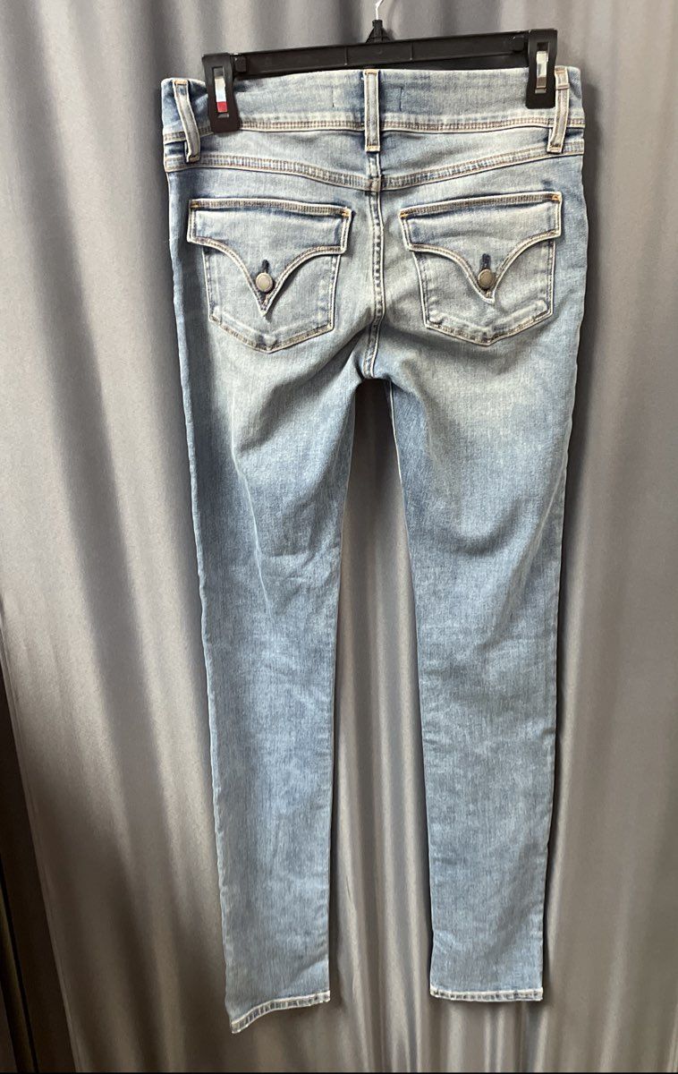 Hudson Women's Beth Baby Boot Skinny Jeans Light Wash Flap Pocket Sz 26