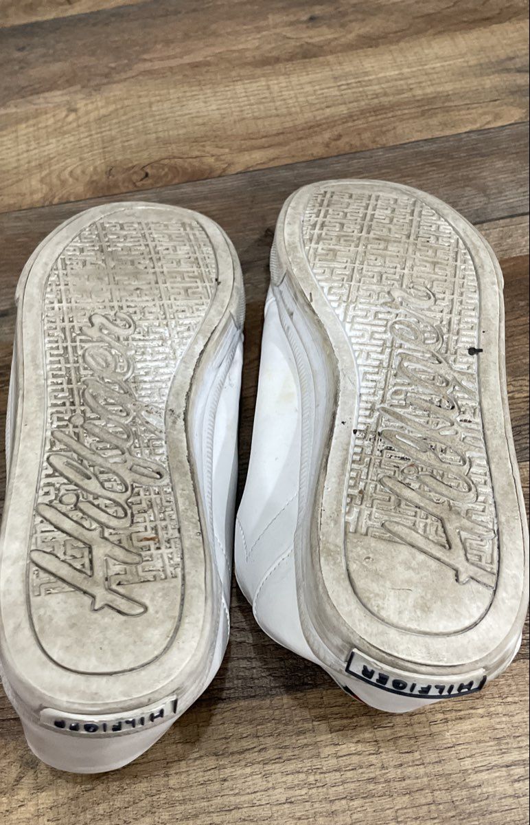 Tommy Hilfiger Men's White Flag Low Top Casual Slip-On Sneakers Size 11