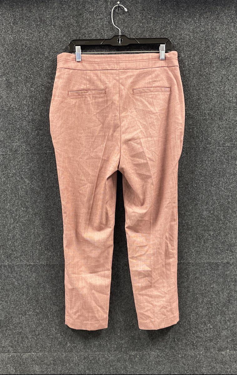 7th Avenue Design Studio Women's Red High-Waist Ankle Pants Stretch Sz 12 NWT
