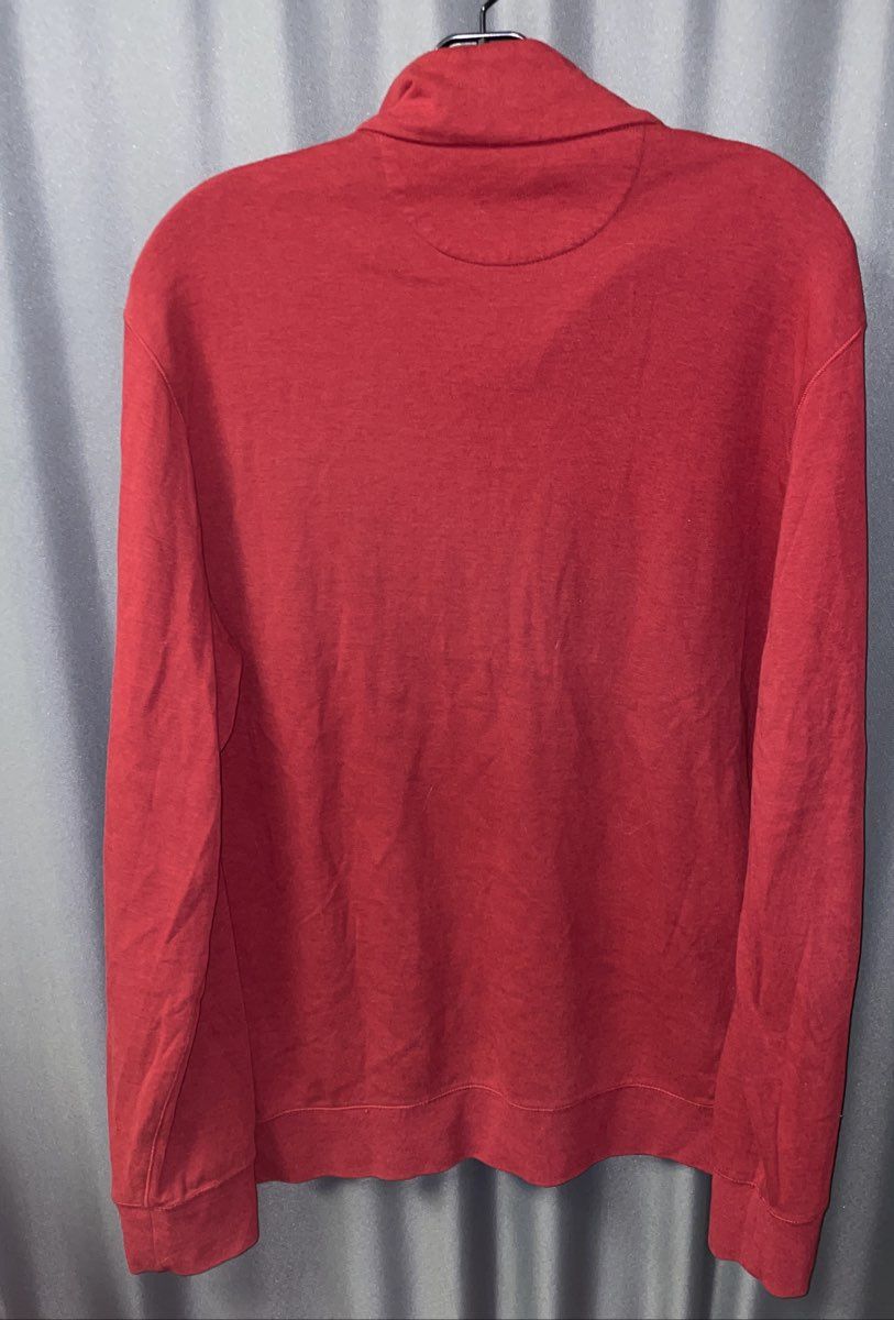 Polo Ralph Lauren Men's Red Quarter-Zip Sweatshirt Cotton Blend Sz M