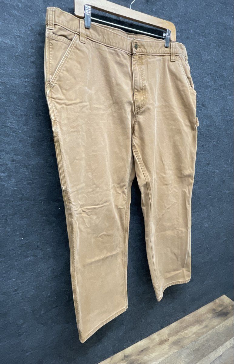 Carhartt Men's Brown B11 Washed Duck Canvas Carpenter Pants Dungaree