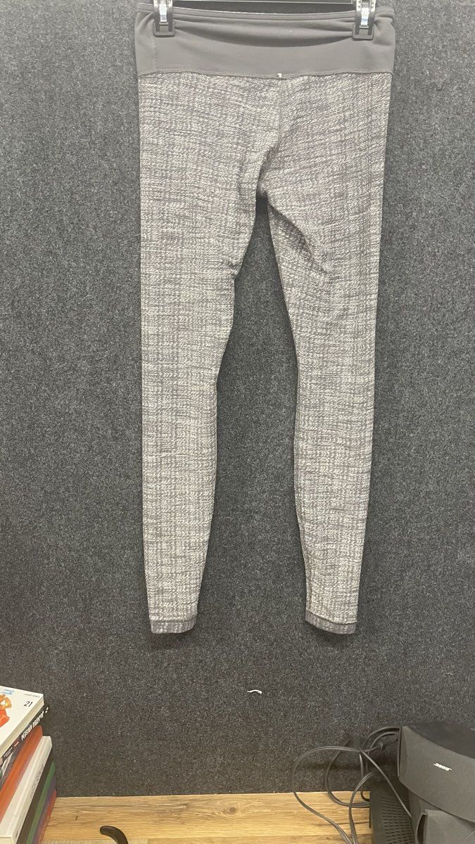 Lululemon Women's Gray White Space Dye Wunder Under High Rise Leggings Sz 6