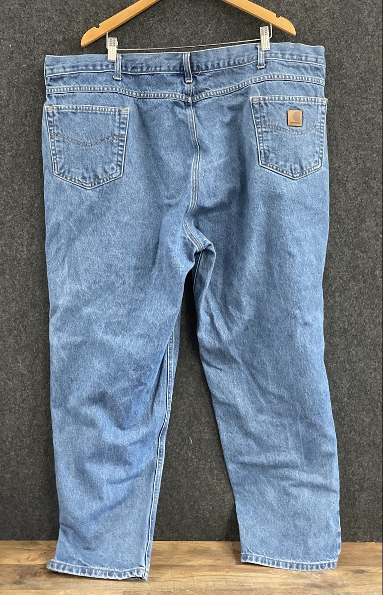 Carhartt Men's B17 Relaxed Fit Tapered Heavyweight Blue Denim Jeans Sz 50x30