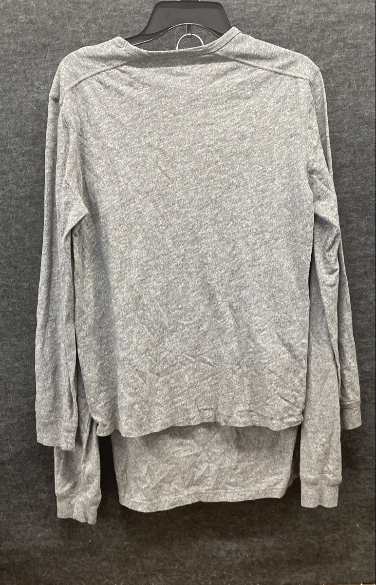 J.Crew Men's Long Sleeve T-Shirt Lot of 2 Heather Gray 100% Cotton Crewneck Sz S