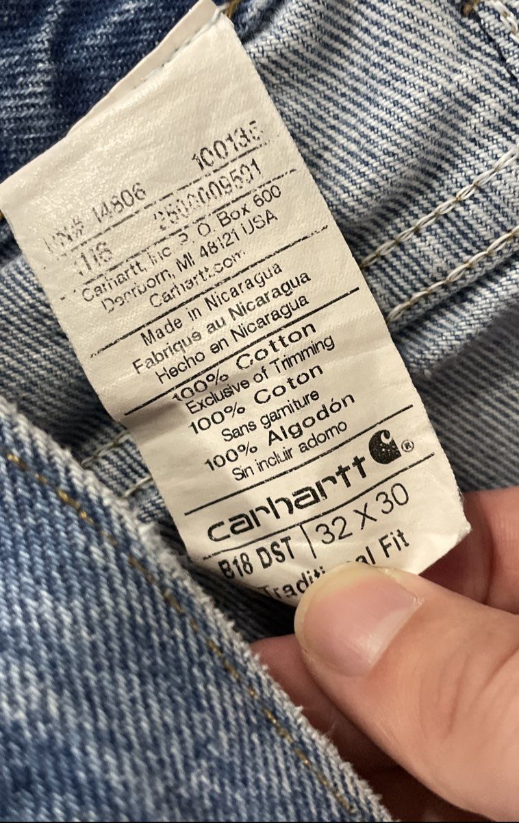 Carhartt Men's B18 DST Traditional Fit Blue Denim Jeans Sz 32x30