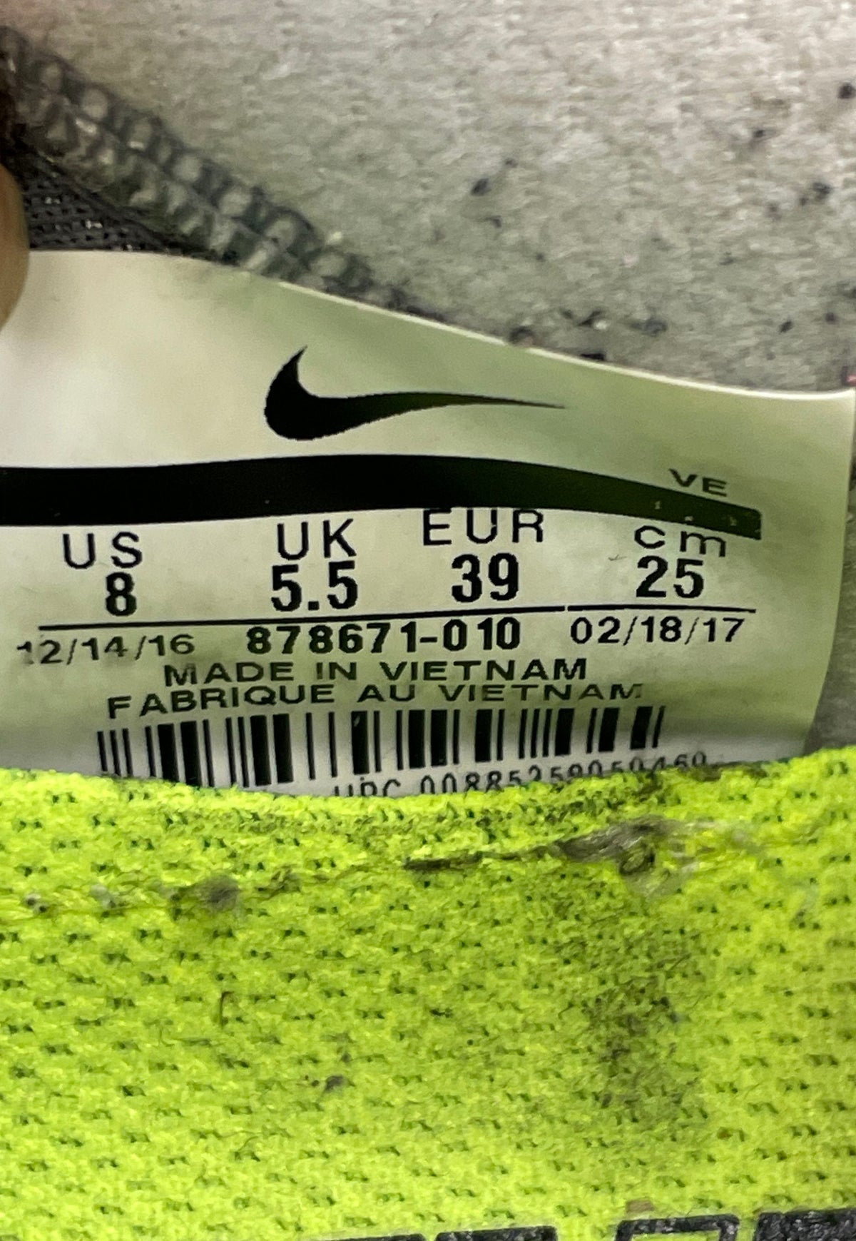 Nike Air Zoom Pegasus 34 Wolf Grey Running Shoes Women's Size 8 878671-010