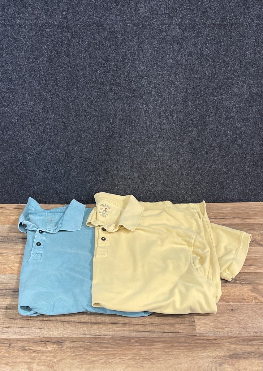 Red Head Men's Polo Shirts Lot of 2 Blue Yellow 100% Cotton Pique Sz 2XL
