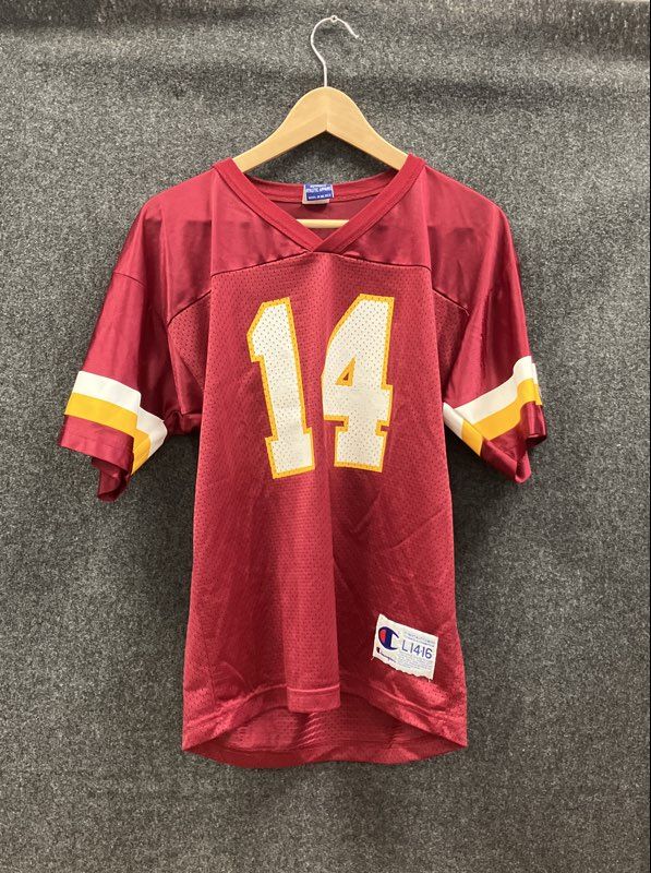 Vintage 90s Washington Redskins Brad Johnson 14 Champion Jersey Youth Sz L