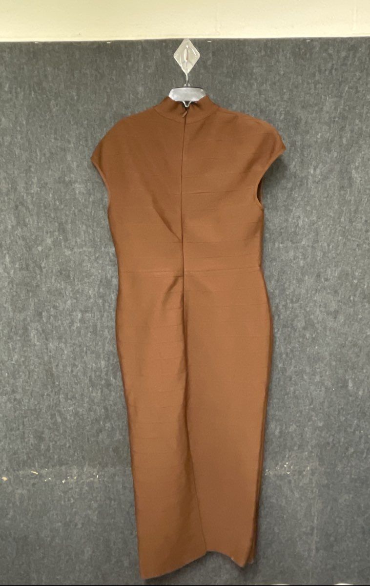 Fashion Nova Women's Moxie Cap Sleeve Bandage Maxi Dress Chocolate Brown NWT 2X