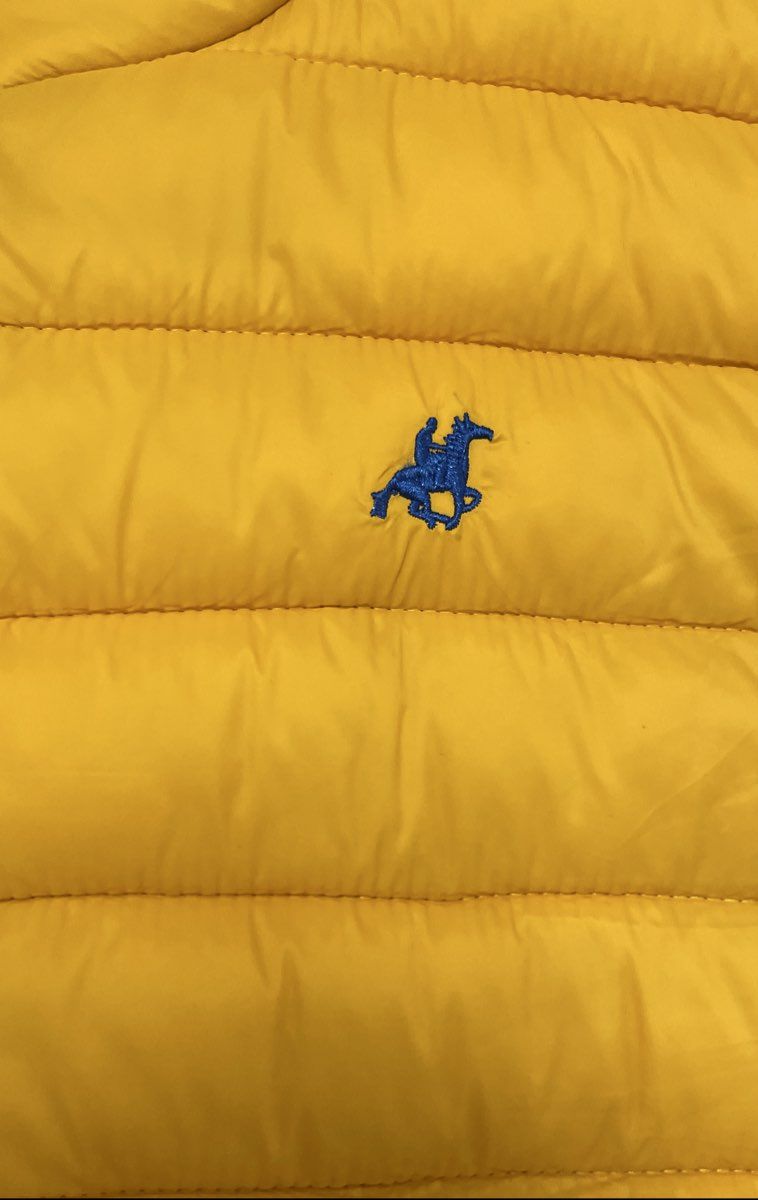 U.S. Grand Polo Equipment & Apparel Men's Yellow Packable Puffer Vest Sz L