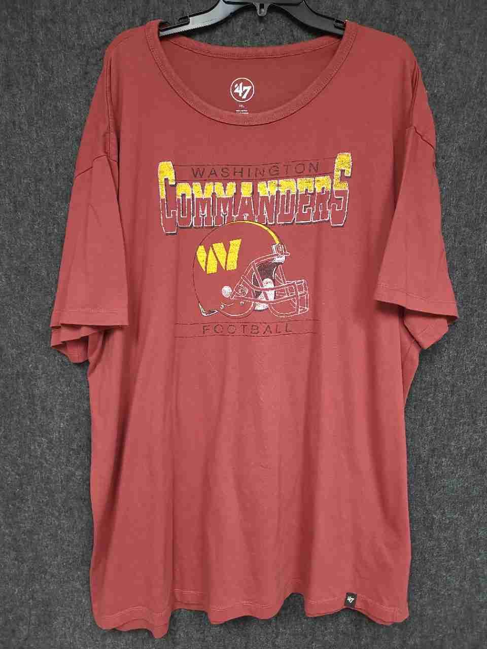 '47 Men's Washington Commanders NFL Burgundy Football T-Shirt Sz 3XL