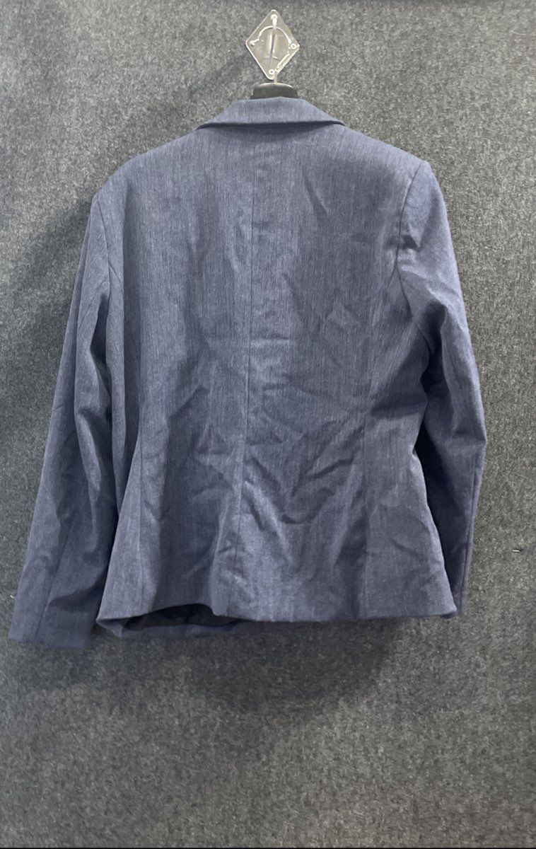 Nine West Women's Dark Blue Heathered Single Button Blazer Suit Jacket Sz XL