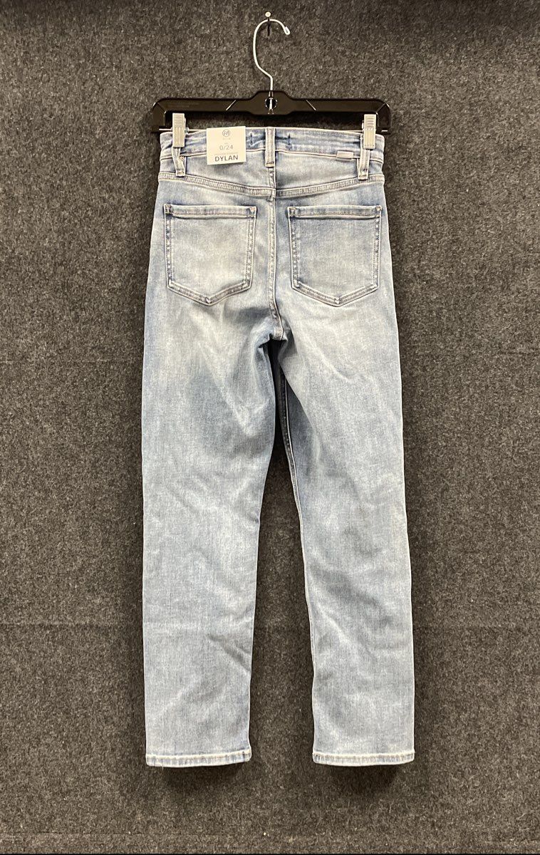 RFM Women's Dylan High-Rise Straight Jeans Light Wash Denim Size 0/24 NWT