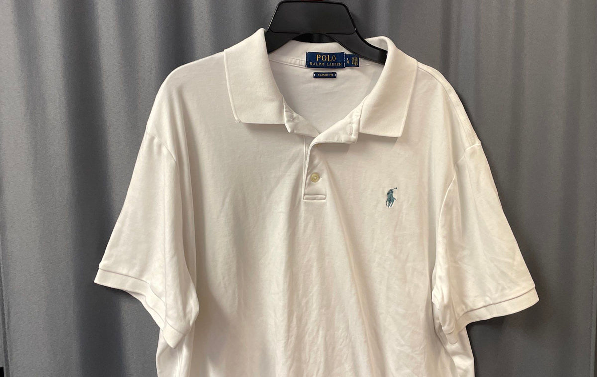 Polo Ralph Lauren Men's White Classic Fit Short Sleeve Golf Polo Shirt Sz L