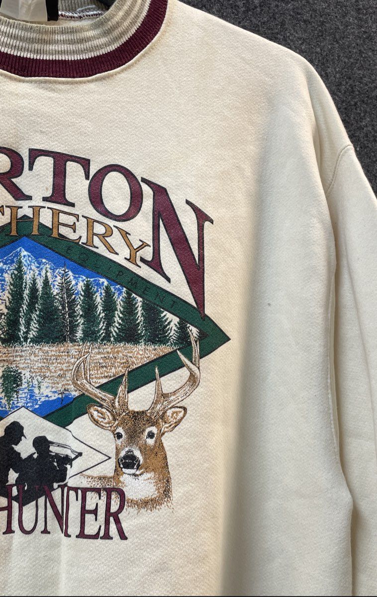 Vintage 90s Darton Archery Bowhunter Graphic Sweatshirt Made in USA Sz XL