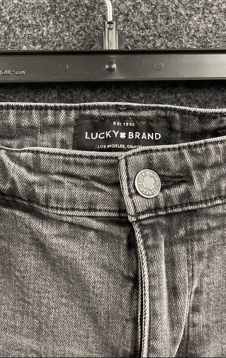 Lucky Brand Women's Bridgette Skinny Jeans Grey High Rise Distressed Sz 6/28