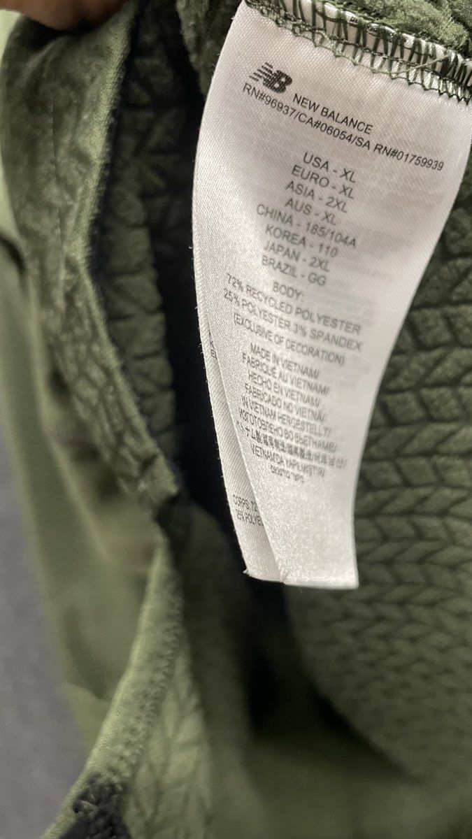 New Balance Men's 1/4 Zip Fleece Pullover Olive Green Running NB Heat Sz XL
