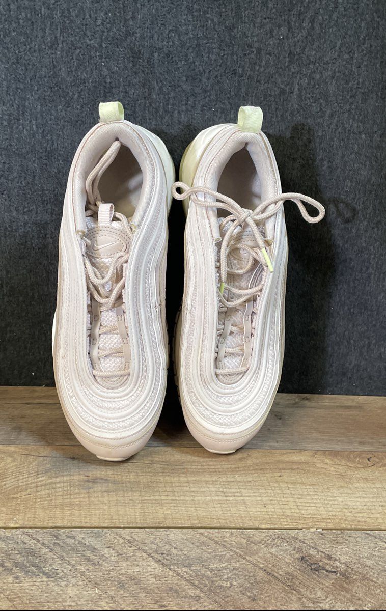 Nike Air Max 97 Pink White Lime Green Women's Running Sneakers Size 9.5