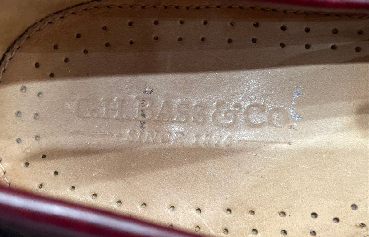 G.H. Bass & Co. Brown Leather Tassel Kiltie Loafers Dress Shoes Size 12