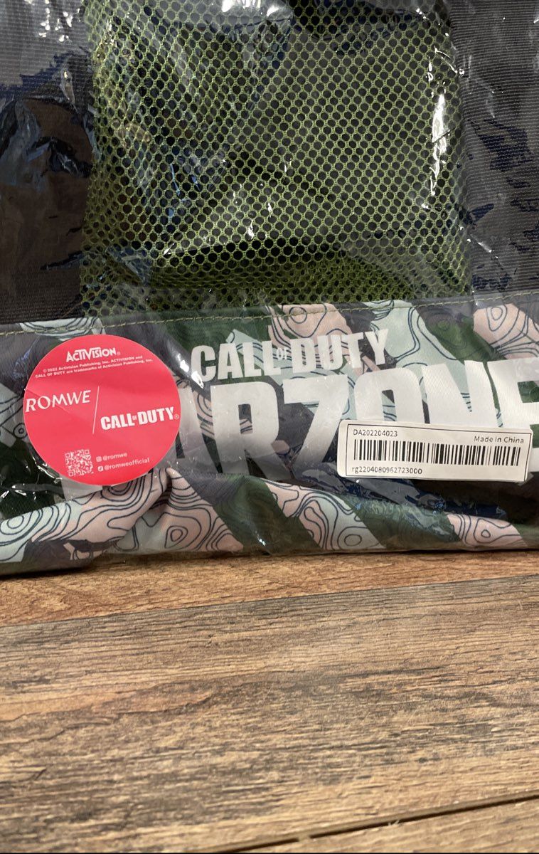 Romwe Call of Duty Warzone Mesh Bag Backpack Activision 2022 New Sealed