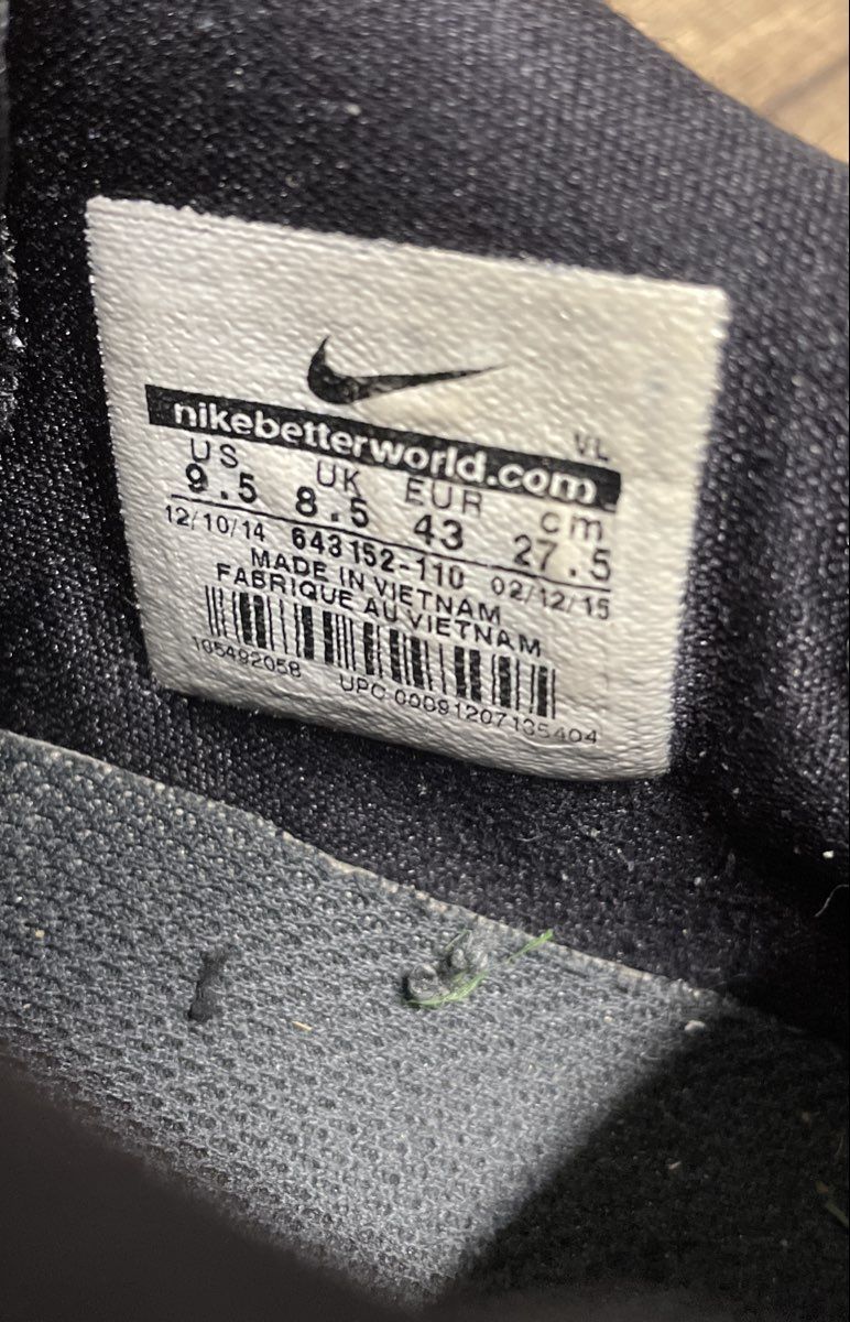Nike Vapor Speed Low Black White Men's Football Cleats Size 9.5