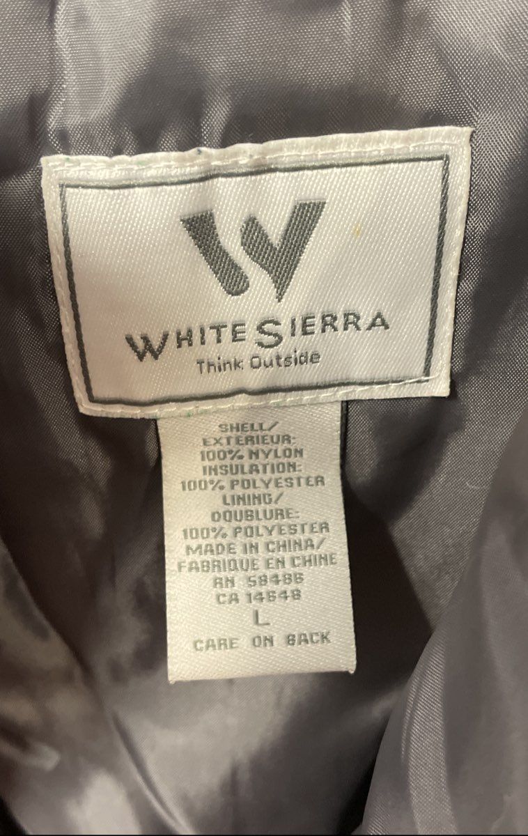 White Sierra Black Insulated Ski Snow Bib Overall Pants Sz L