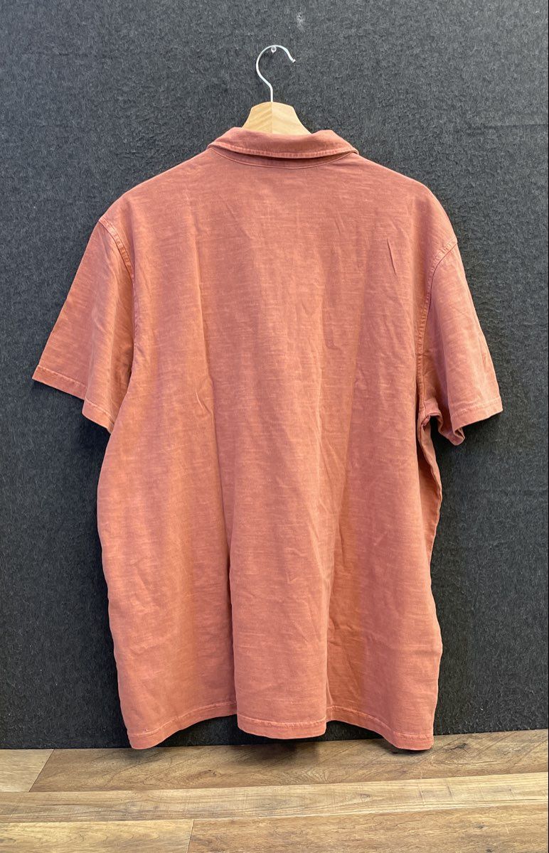 Eddie Bauer Men's Sunwashed Cotton Pocket Polo Shirt Mineral Red Size XL NWT