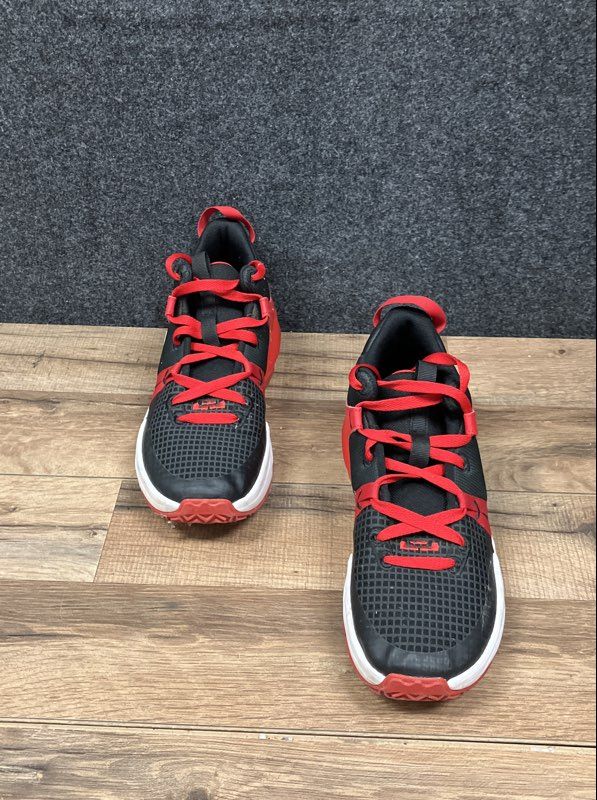 Nike LeBron Witness 8 GS Black University Red White Basketball Shoes Size 7Y