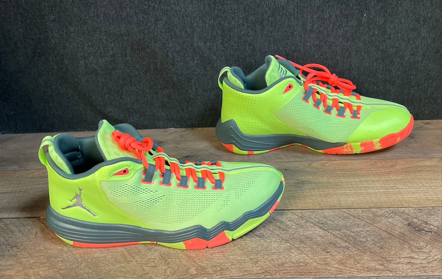 Nike Air Jordan CP3.IX Yellow Ghost Green Hyper Orange Basketball Size 7Y