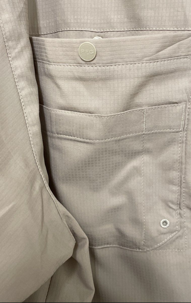 Columbia Men's PFG Tamiami II Long-Sleeve Fishing Shirt Tan Ripstop Vented XXL