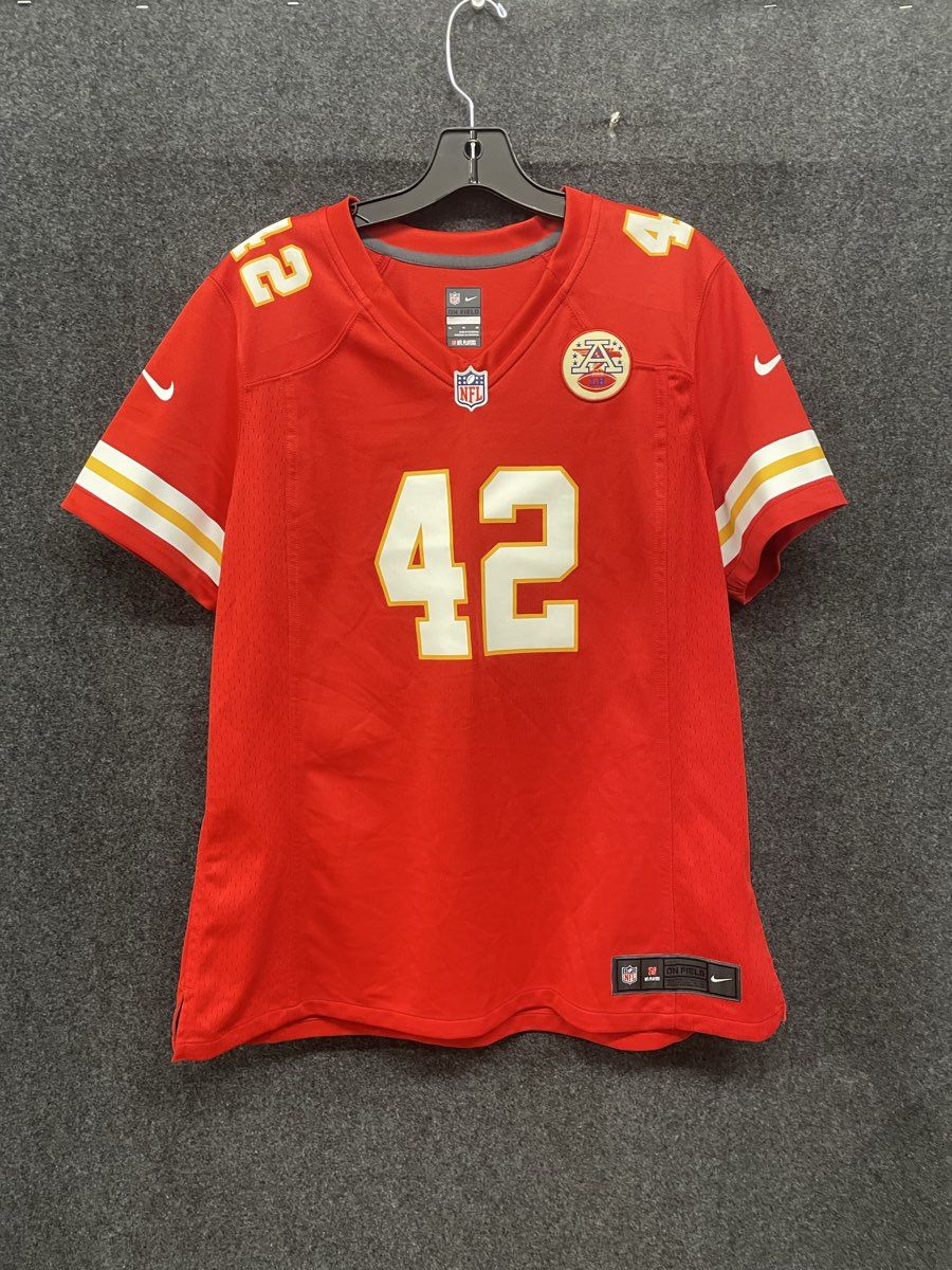 Nike Men's Kansas City Chiefs #42 Greene Red On Field Football Jersey Size L