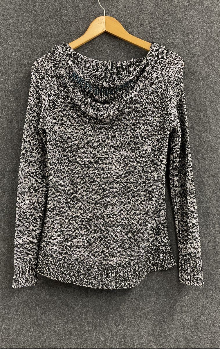 Harley-Davidson Shimmer Metallic Sequin Knit Pullover Hoodie Sz M