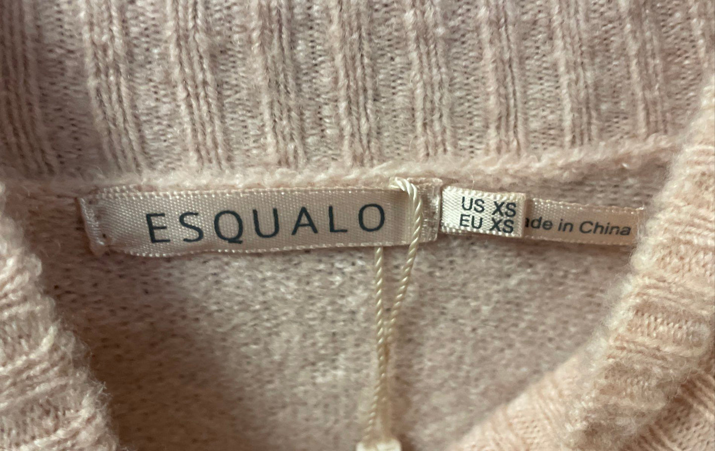 Esqualo Women's Rose Jumper Sweater Dress Mock Neck Ribbed NWT Sz XS