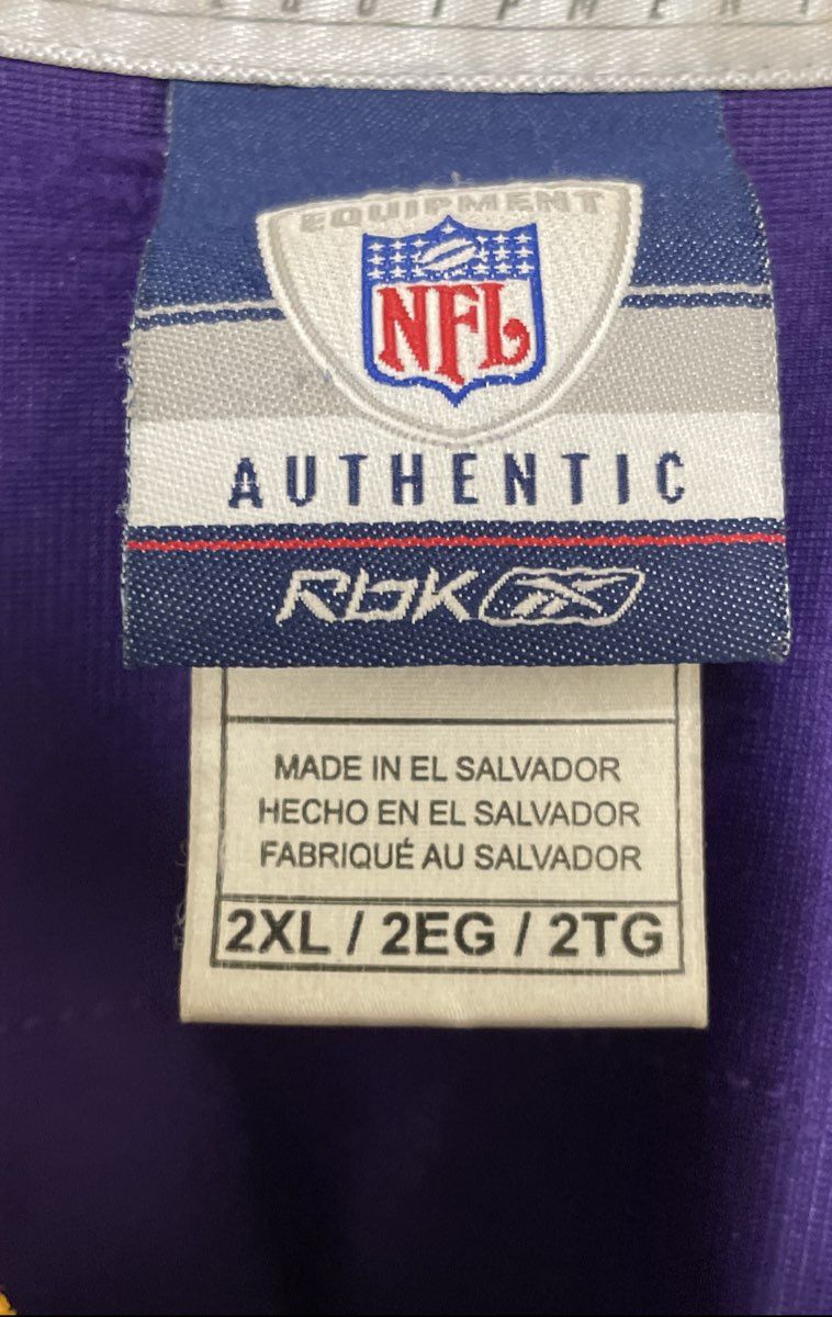 Minnesota Vikings Adrian Peterson 28 Reebok NFL Equipment Jersey Purple Sz 2XL