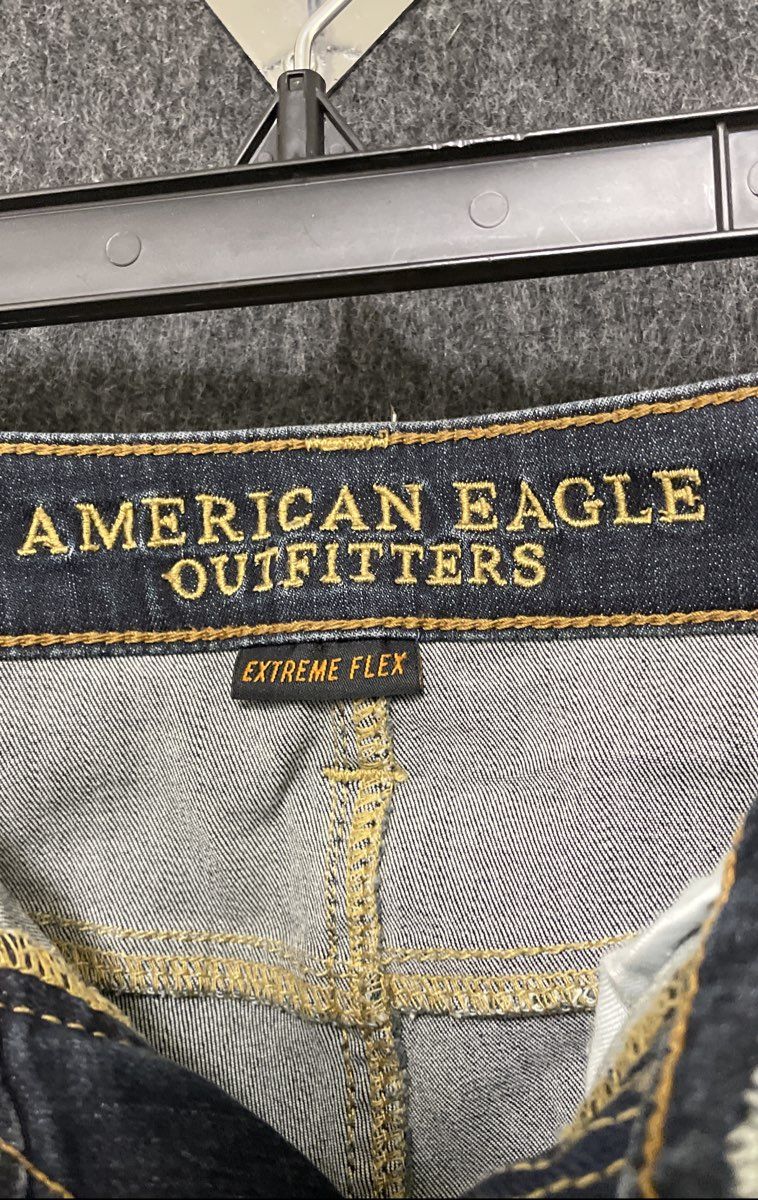 American Eagle Men's Blue Extreme Flex Dark Wash Denim Jeans 32x30