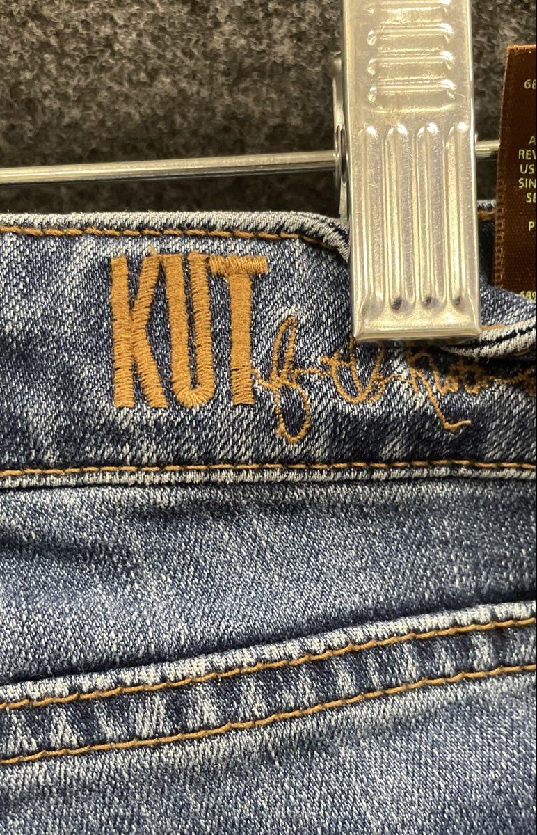 Kut from the Kloth Women's Slim Straight Blue Stretch Denim Jeans Size 4