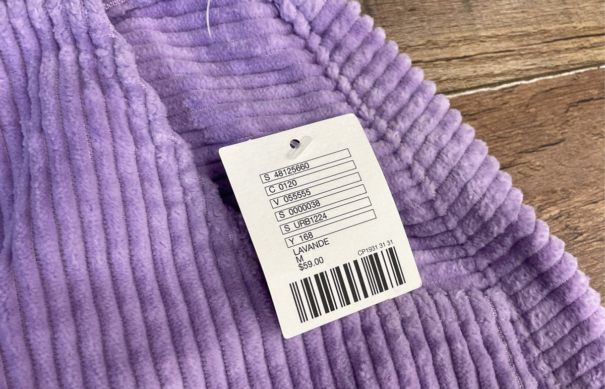BDG Urban Outfitters Women's Lavender Corduroy A-Line Mini Skirt Size M NWT
