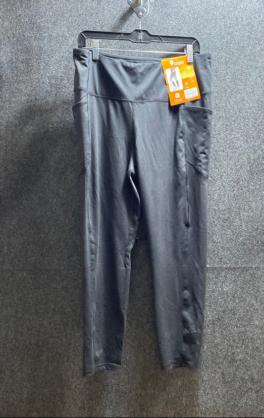 Muuv Women's Black 7/8 Ankle Length Active Leggings Side Pockets NWT Sz XXL
