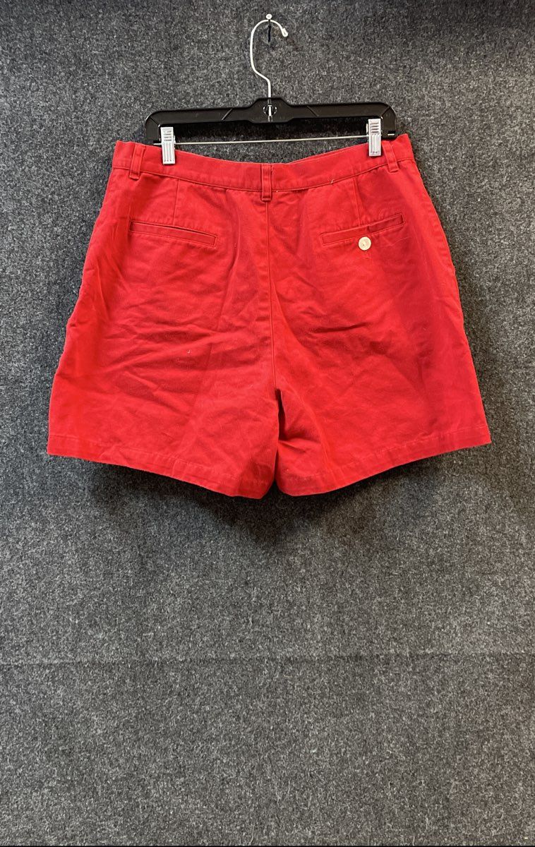 Vintage 90s Lauren Ralph Lauren Women's Red Cotton Flat Front Shorts Sz 14