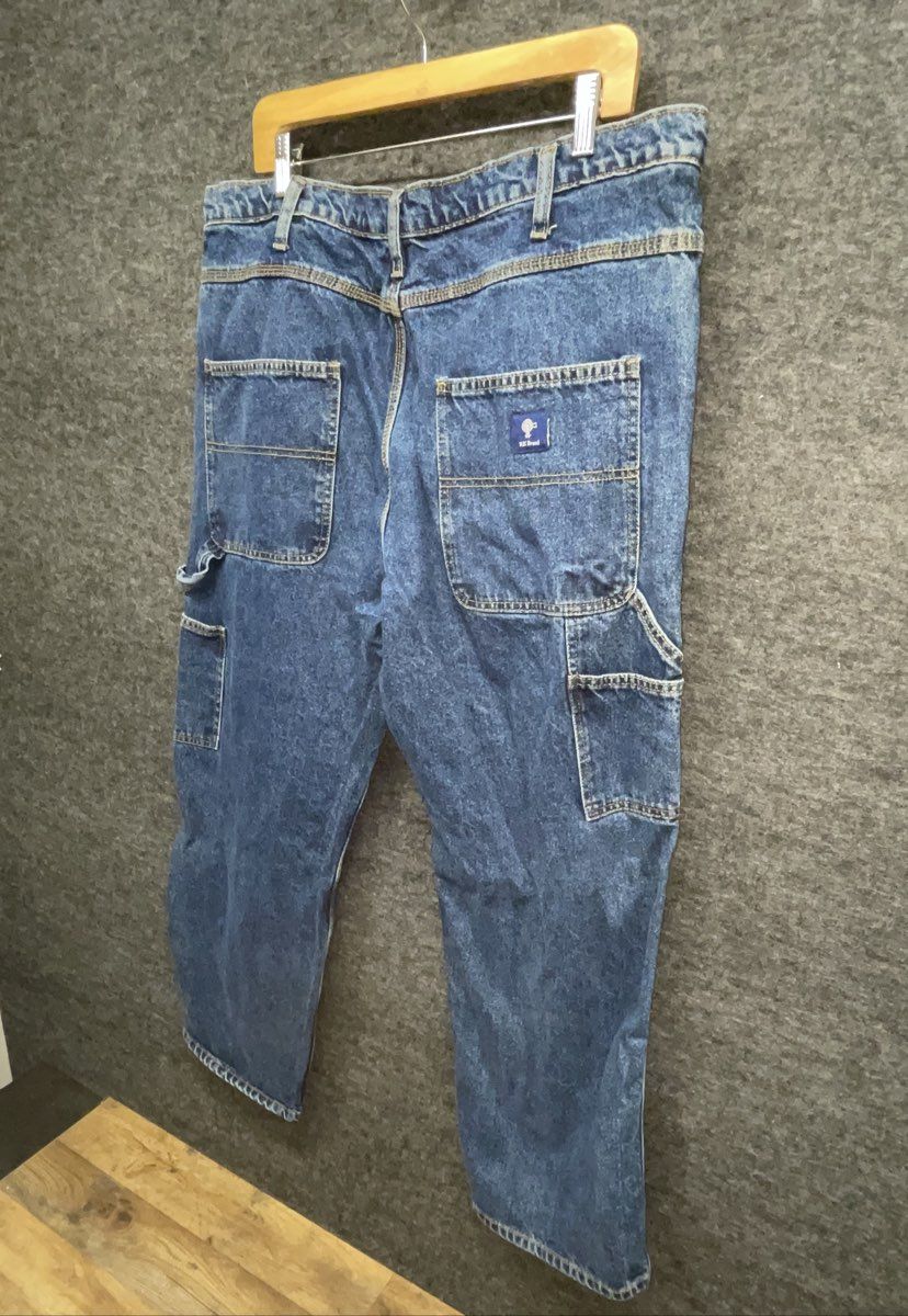RK Brand Men's Blue Denim Carpenter Straight Leg Workwear Utility Jeans Sz 40x29