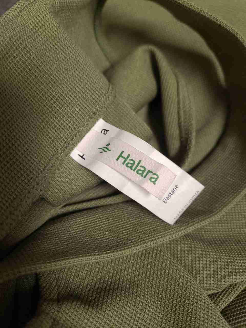 Halara Women's Olive Green Waffle Knit Textured Overalls Jogger Jumpsuit Sz M