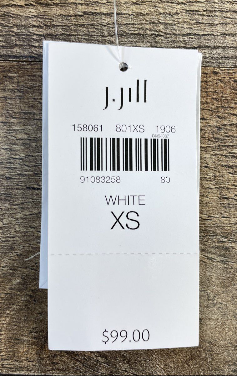 J.Jill Women's White Linen Short Sleeve Button Front Jumpsuit Sz XS NWT