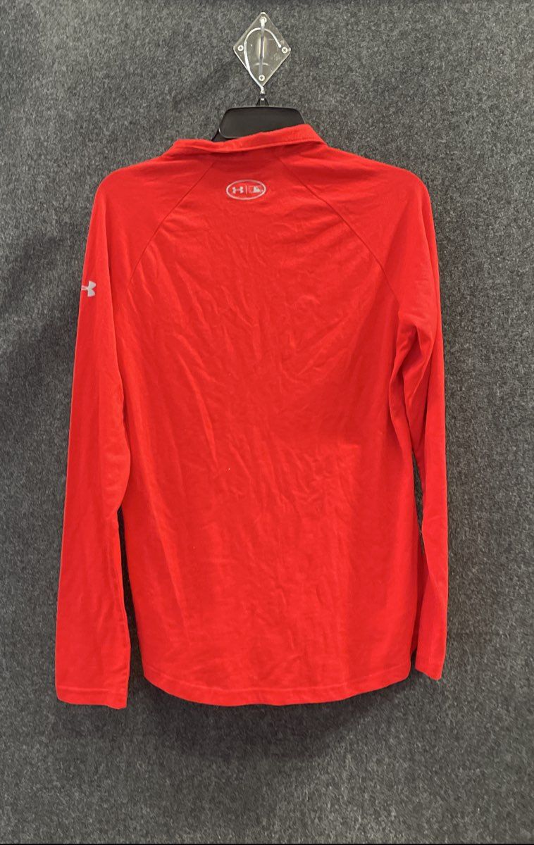 Under Armour Women's Red MLB Quarter Zip HeatGear Pullover Shirt Sz M NWT