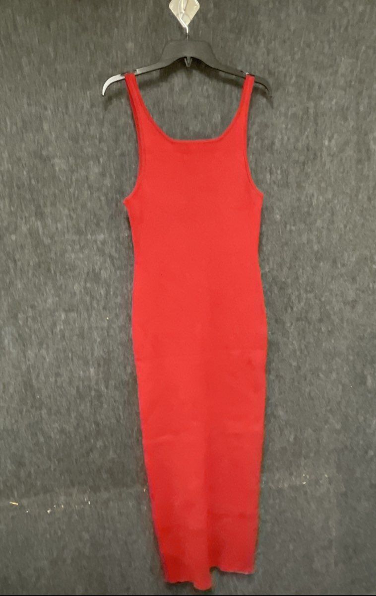 Fashion Nova Women's Red Two Piece Faux Fur Maxi Dress Set Size 2X