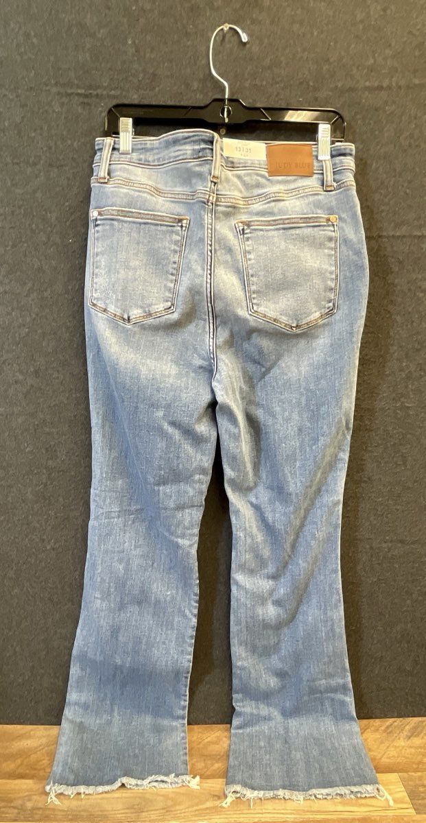 Judy Blue Women's Light Wash High Waist Distressed Boot Cut Jeans Sz 13/31 NWT